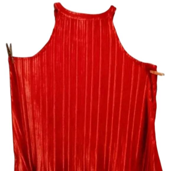 Torrid red velvet pleated halter top tank‎ top plus size 2X - Picture 10 of 10
